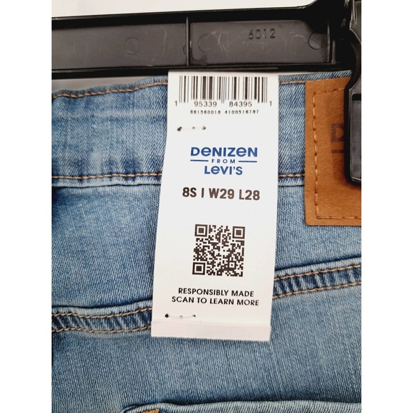 Nwt Denizen From Levi's High Rise Skinny Distressed Light Wash Jeans Size 8s - Picture 6 of 7